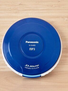Panasonic SL-SX480 Portable MP3-CD Player Blue Vintage Personal Disc Player